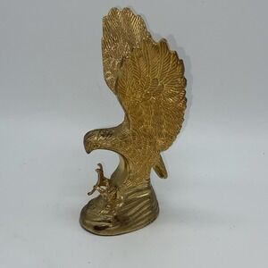 Hampshire 24k Gold‎ Coated Eagle Sculpture 6" FIGURE American Bald History Metal